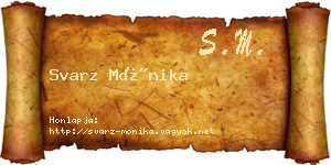 Svarz Mónika névjegykártya